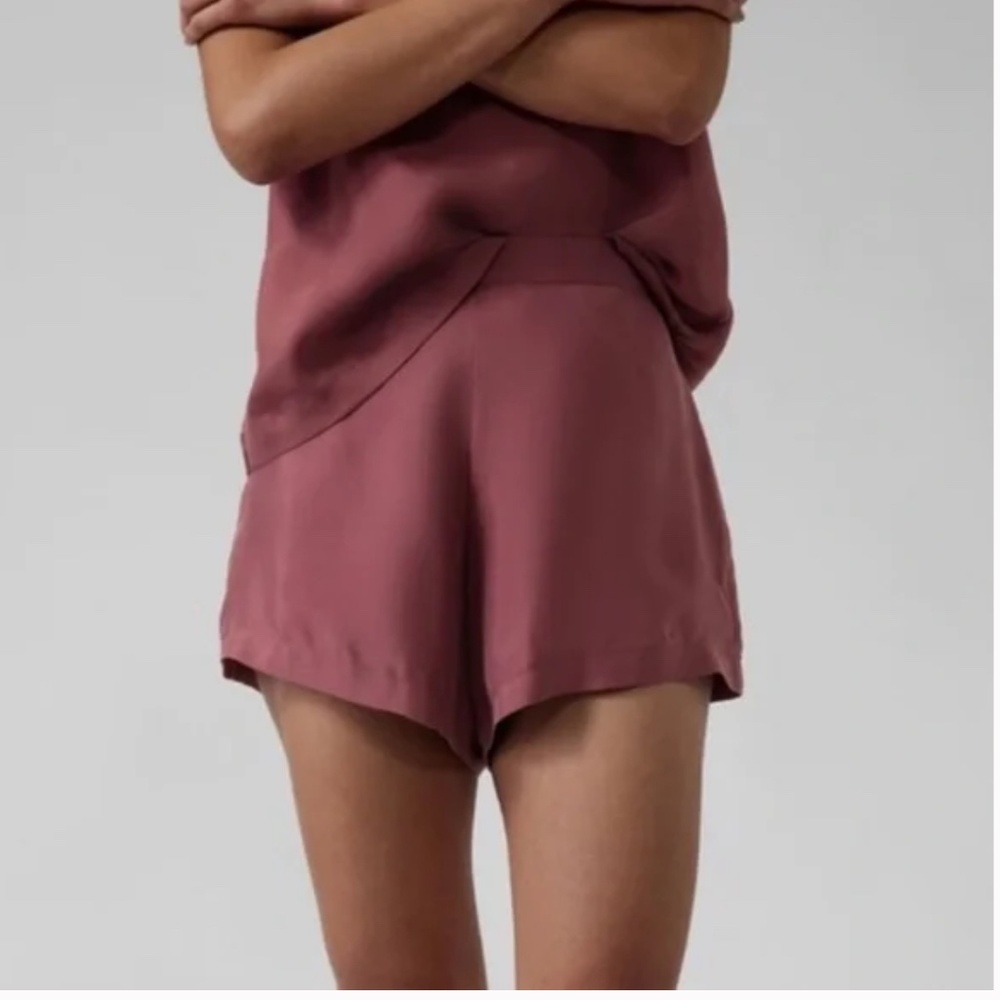 NWT. Athleta Women's Small Calm Cool Sleep Shorts in Tawny Rose Pink Sz Medium